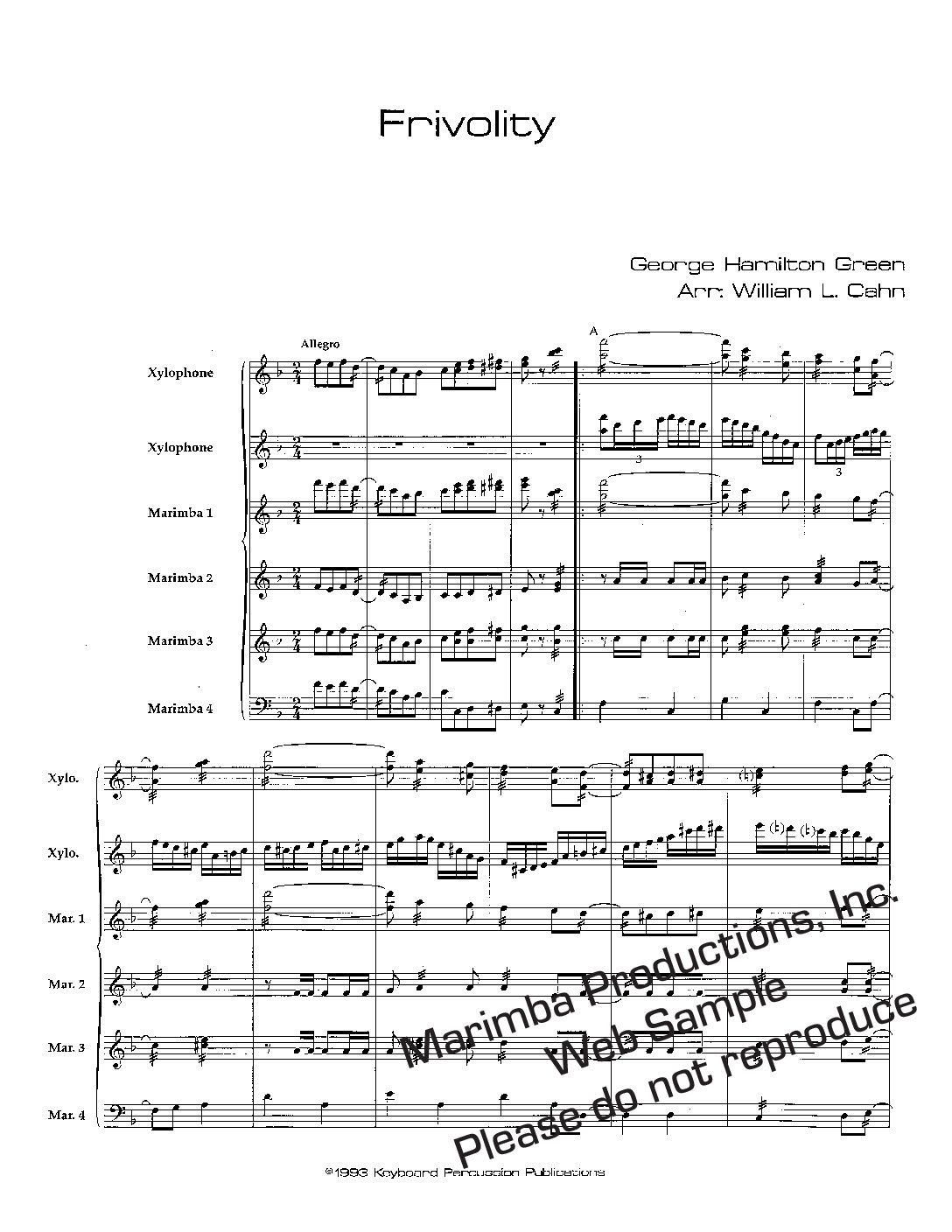 Frivolity (G.H.Green/arr. William Cahn) - Image 2