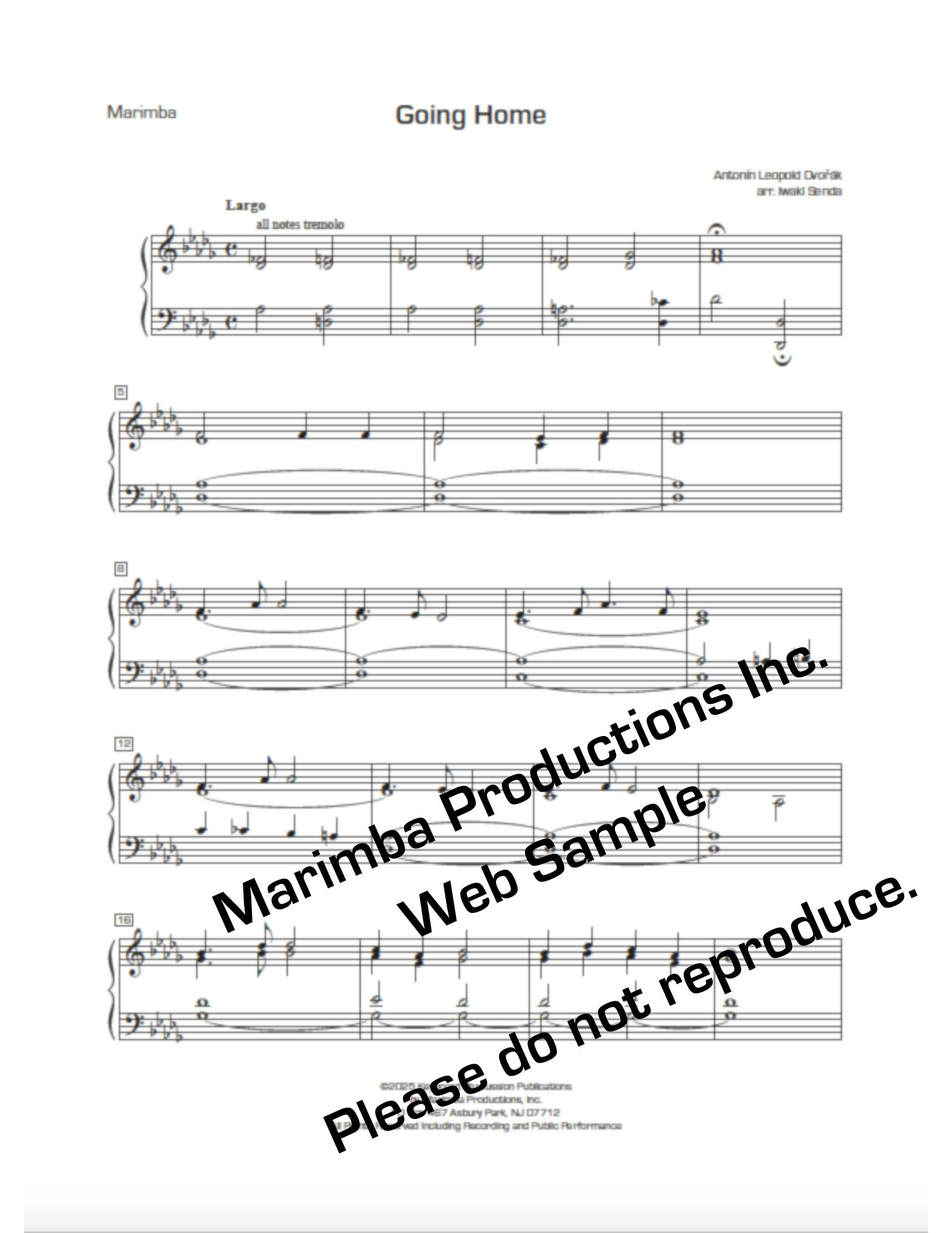 Going Home (Antonín Leopold Dvořák) arr. by Iwaki Senda - Image 2
